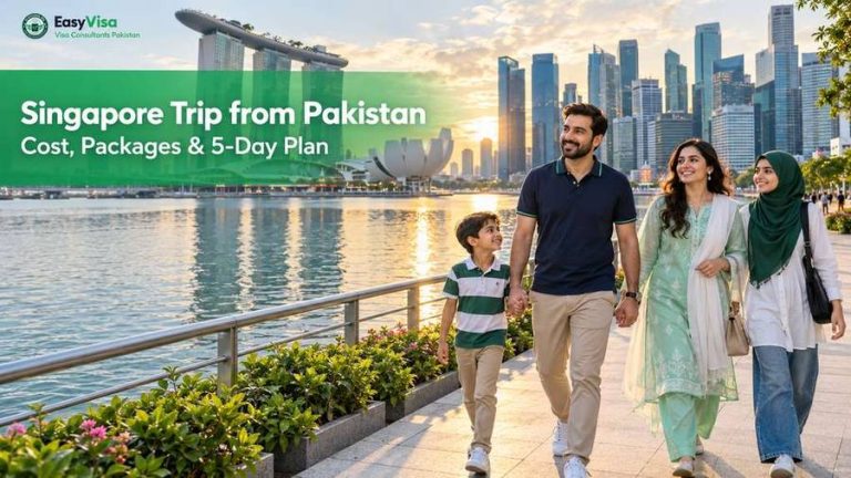 Singapore trip from Pakistan - Pakistani family on the Marina Bay waterfront, cost, packages and 5-day plan